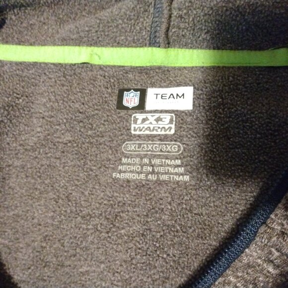 NFL Team Apparel Seattle Seahawks TX3 Warm Full Zip Hoodie 3XL Athleisure Logo - Picture 7 of 8